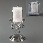 Весільна Свічка подарункова 8 см колір білий 019Q