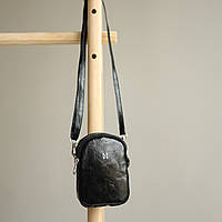 Женская маленькая сумка кросс-боди искусственная кожа черный Арт.5-738-1 black KONAK CANTA Туреччина