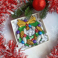 Шоколадный подарочный набор к Новому году и Рождественские шоколадные фигурки Рождественский венок