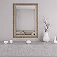 Настінне дзеркало 76х106 | в бежевій рамі з патиною срібла | Айворі | Black Mirror для передпокою та коридору, фото 2