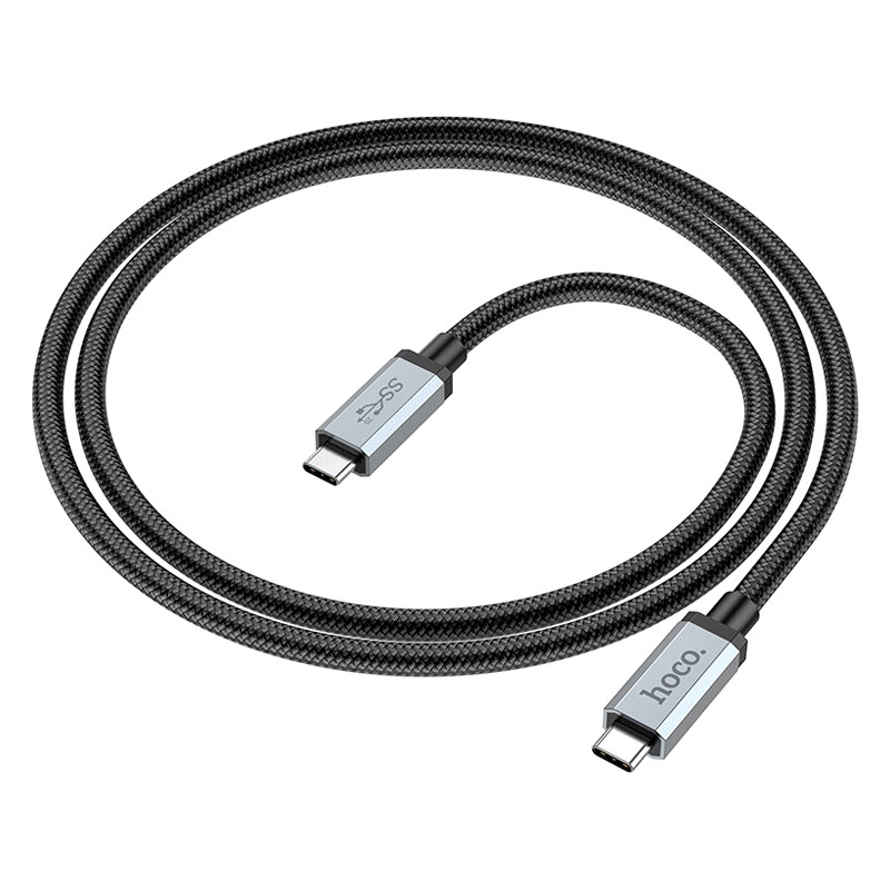 Кабель USB Hoco US06 C 3.2 20Gbps 100W 4K 60Hz | 1м | Чорний