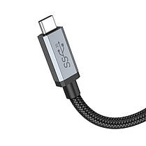 Кабель USB Hoco US06 C 3.2 20Gbps 100W 4K 60Hz | 1м | Чорний, фото 2