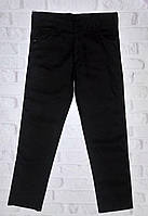 Коттоновые черные штаны для мальчиков подростков р 152