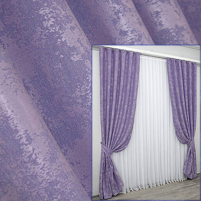 Штори жакард (2шт. 1,5х2,7м.) колекція "Sultan XO" Туреччина. Колір лавандовий. Код 1285ш 33-0132