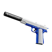 Іграшковий пістолет Colt M1911 | Поролонові Кулі, 10 патронів | Білий, фото 2