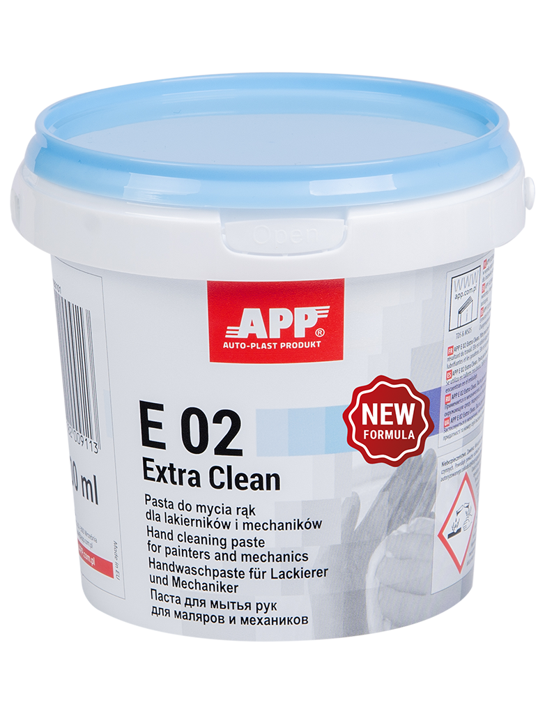 Професійна паста для миття рук малярам і механікам APP E 02 Extra Clean NF 090101 - 0.5л, фото 1