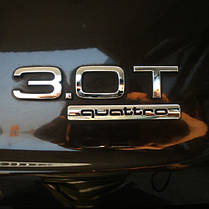 Емблема (шильдик, наклейка, логотип) AUDI (Ауді) Quattro 7.2x1cm Хром, фото 5