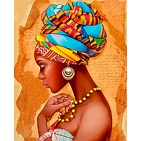 Алмазная мозаика SANTI "Африканская красавица" (арт 954092), 40*50см на подрамнике.