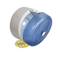 Диспенсер из пластика для туалетной бумаги MAXI с боковой вытяжкой, бело-голубой Afacan Plastik