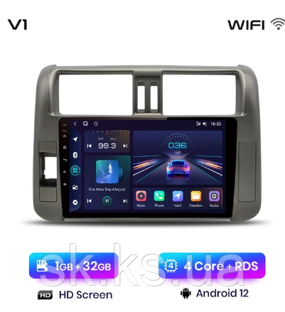 Junsun 4G Android магнітола для Toyota Land Cruiser Prado 150 2009-2013
