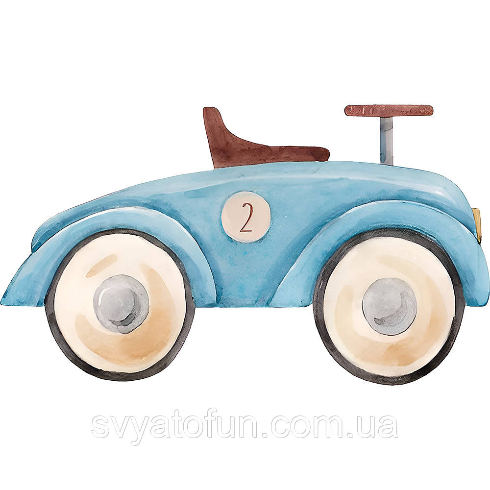 Ростова фігура "Ретро машинка блакитна" 120х70 см