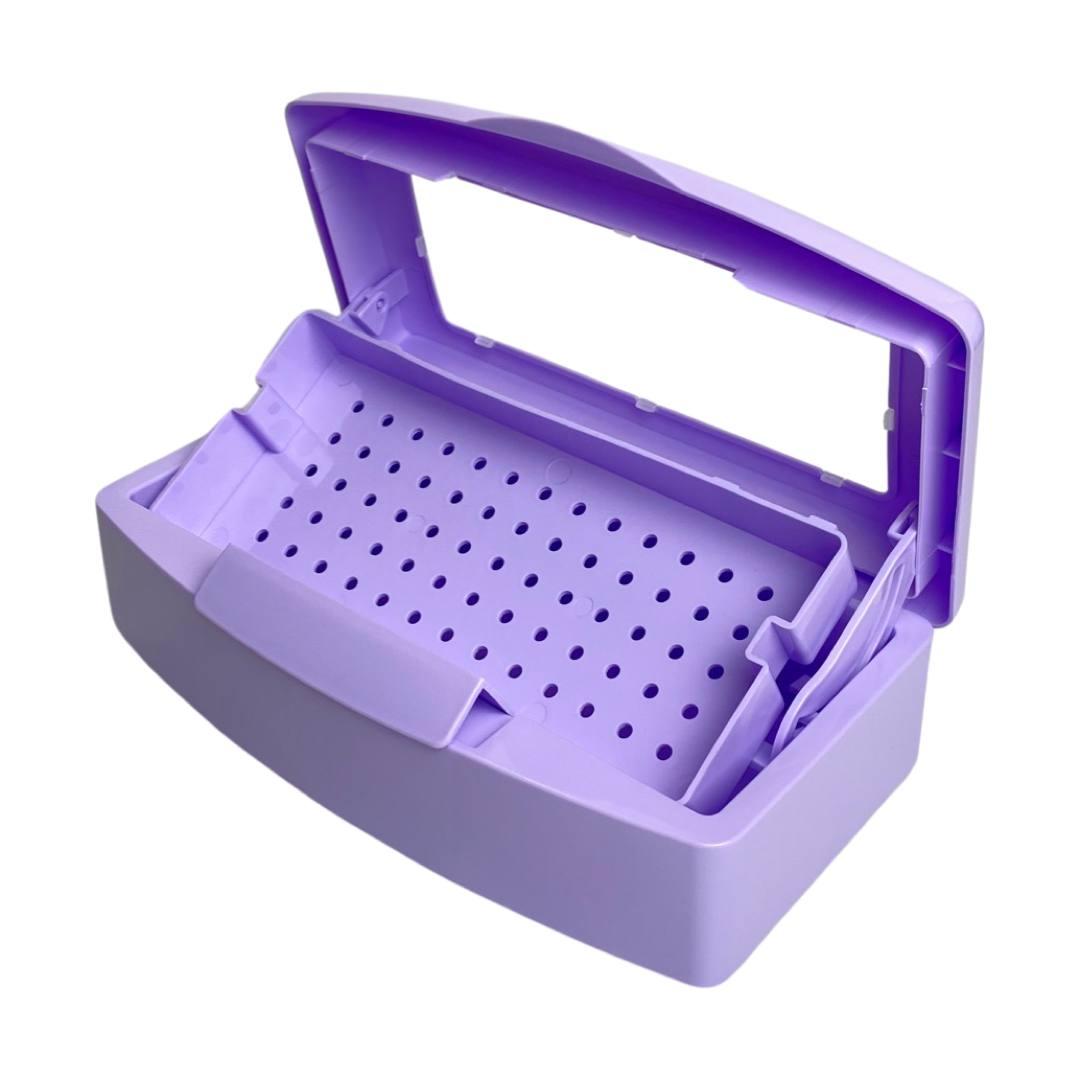 Контейнер для дезинфекції та стерилізації інструментів з підйомним механізмом, бузковий 500 мл., фото 1