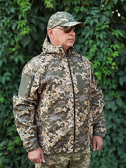 Куртка тактична Softshell утеплена Піксель M / Куртка військова Софтшелл