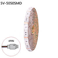 Світлодіодна стрічка 5050 RGB USB 5 В 0,5 метри Різнокольоровий