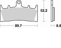 Мото колодки тормозные синтетические BRAKING BR 764CM55