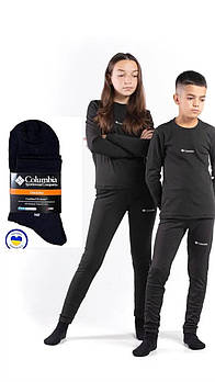 Дитяча/підліткова термобілизна + шкарпетки на флісі, термокомплект для хлопчика та дівчинки
