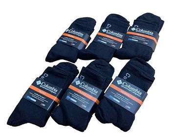Комплект чоловічих термоносків 6 пар, теплі чорні шкарпетки, розмір 40-46