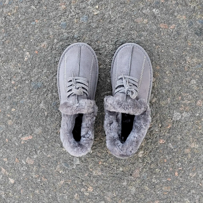 36р уги короткі СІРІ UGG зимові екозамша хутряна окантовка декор шнурок строчка напівчеревики автоледі, фото 5