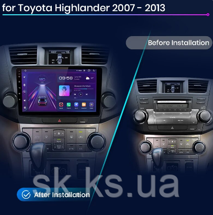 Junsun 4G Android магнітола для Toyota Highlander 2007-2013