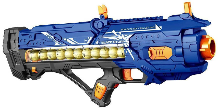 Автомат бластер помповий (12 м'яких кульок, на батарейках) ZC 7073, фото 3
