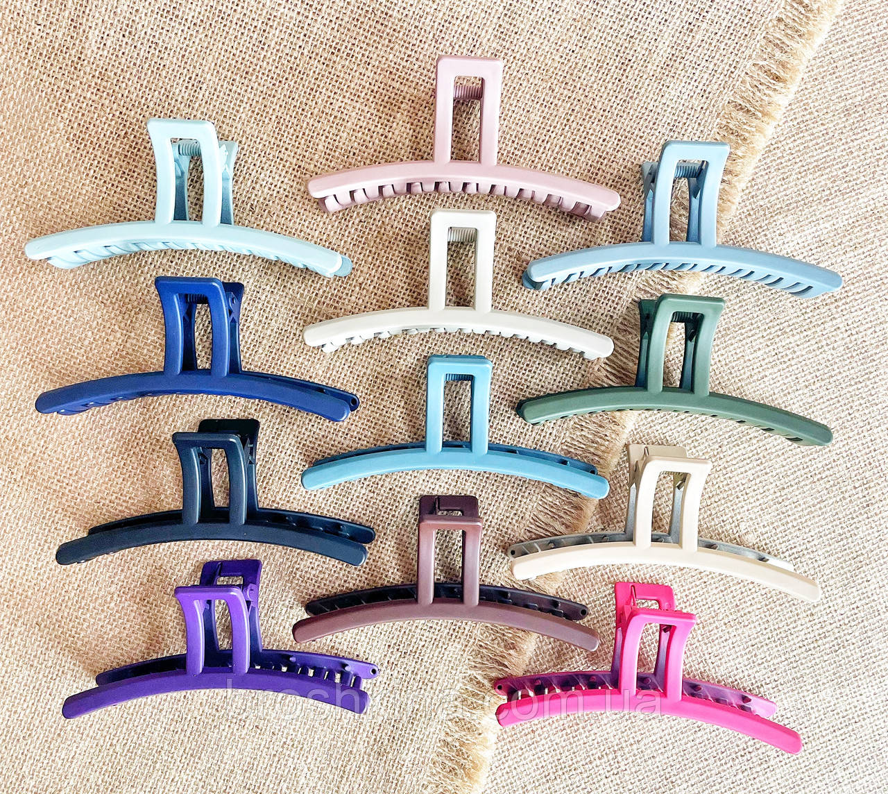 Краби для волосся 12,5 см каучук 12 шт./пач., фото 1