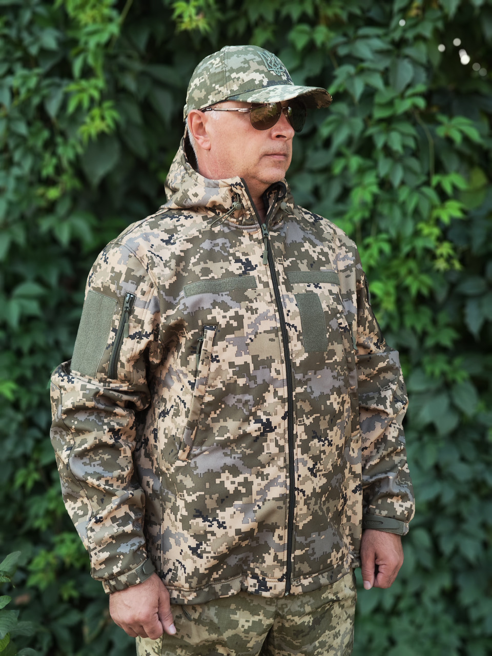 Куртка тактична Softshell утеплена Піксель S / Куртка військова Софтшелл