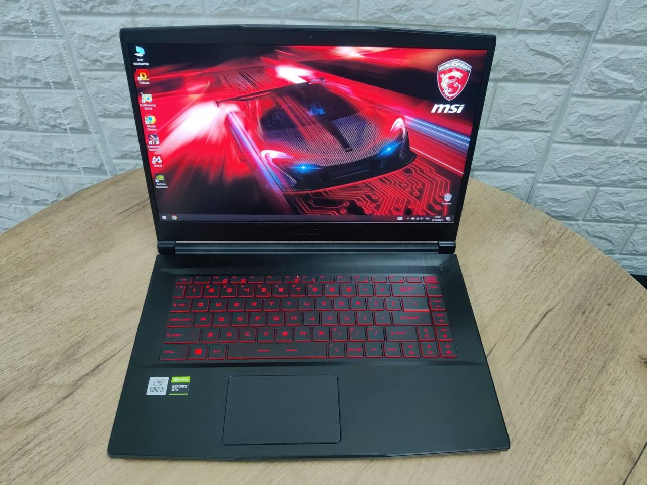 Ноутбук MSI GF63 Tnin 10SC 15,6 FHD IPS i5 10300H 16Gb SSD500Gb NVMe GTX1650 MaxQ-4Gb Б/В, фото 1