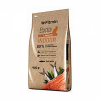 Fitmin cat Purity Indoor 400 г лосось / Комплексный корм для взрослых котов от 12 месяцев, живущих