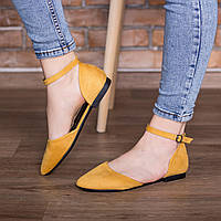Туфли женские Fashion Euki 2782 36 размер 23,5 см Желтый