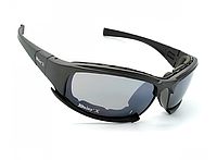 Армейские очки защитные с поляризацией, Тактические черные очки стрелковые Daisy X7-X с 7 комплектами линз