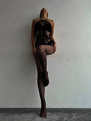 Чорний бодістокінг в сітку