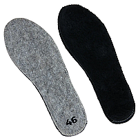Меховые стельки для обуви зимние мутон на войлоке 46 размер (29,5 см)