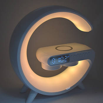 Настільна лампа з колонкою Google G11 Smart Light and Sound Machine 1200mHa with Wireless Charging 15W White