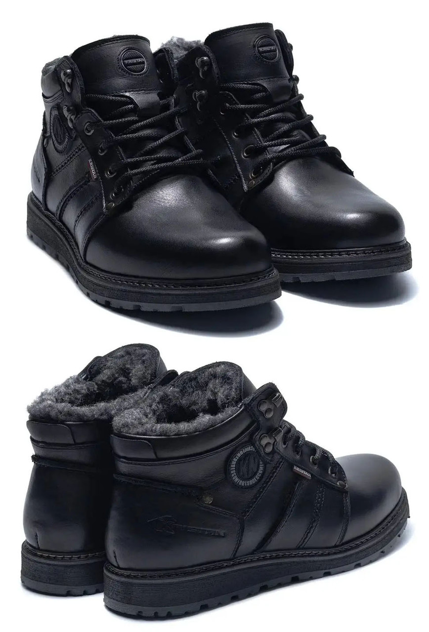 Чоловічі шкіряні черевики Kristan City Traffic Black, Чоловічі шкіряні кросівки чорні. Чоловіче взуття, фото 1