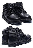 Мужские кожаные зимние ботинки Kristan City Traffic Black, Мужские кожаные кроссовки черные. Мужская обувь