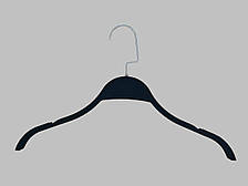 Вішалка-плечики пластикова чорна матова