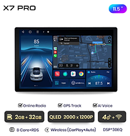 Junsun 4G Android магнітола Junsun Х7 - серії для автомобіля без рамки и продів X7 Pro 2 ГБ ОЗП + 32 4G