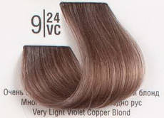 Фарба для волосся SpaMaster Болгарія-Франція Професійна фарба для волосся 100 МЛ 9/24VC Дуже світлий мідний перламутровий блонд SPA Cream Color Професійний барвник для волосся