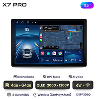 Junsun 4G Android магнітола Junsun Х7 - серії для автомобіля без рамки и продів X7 Pro 4 ГБ ОЗП + 64 4G