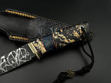 Ексклюзивний ніж ручної роботи «Месник #1» з піхвами зі шкіри N690/61 HRC., фото 5