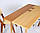 Стіл обідній не розкладний із натурального дерева Дублін колір ясен натуральний ТМ Мікс Мебель, фото 3