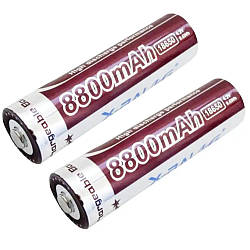 2 шт, Акумулятор 18650 X-Balog 8800mAh 4.2V Li-ion / Акумуляторна батарейка для ліхтариків