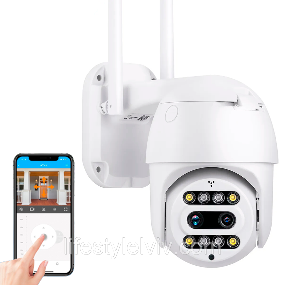 Камера відеоспостереження вулична HD1080P, 2 мп, WiFi, TZ Outdoor Camera CF26 / Поворотна камера спостереження