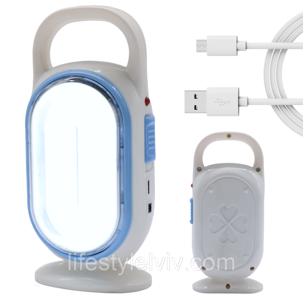 Світлодіодний акумуляторний ліхтар 800mAh KD-7931U, 20 LED / Настільний портативний LED світильник з ручкою
