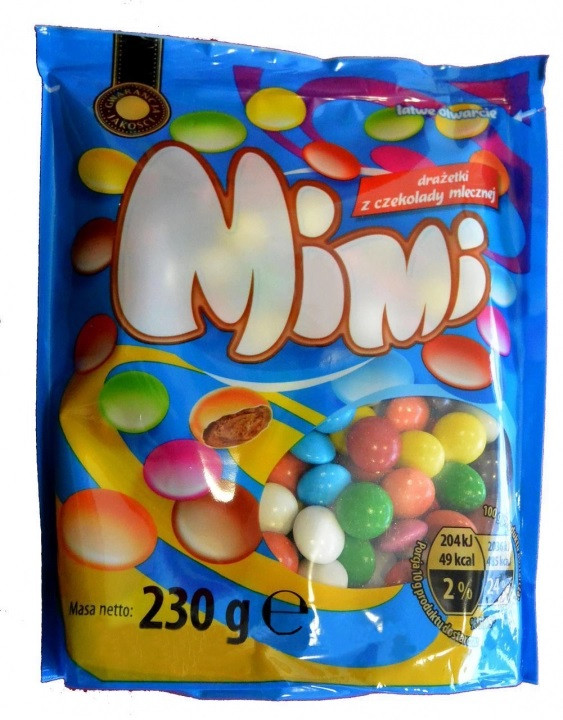 Драже Шоколадне MIMI у Кольоровій Глазурі 230 г Польща (10 шт/1 уп), фото 1
