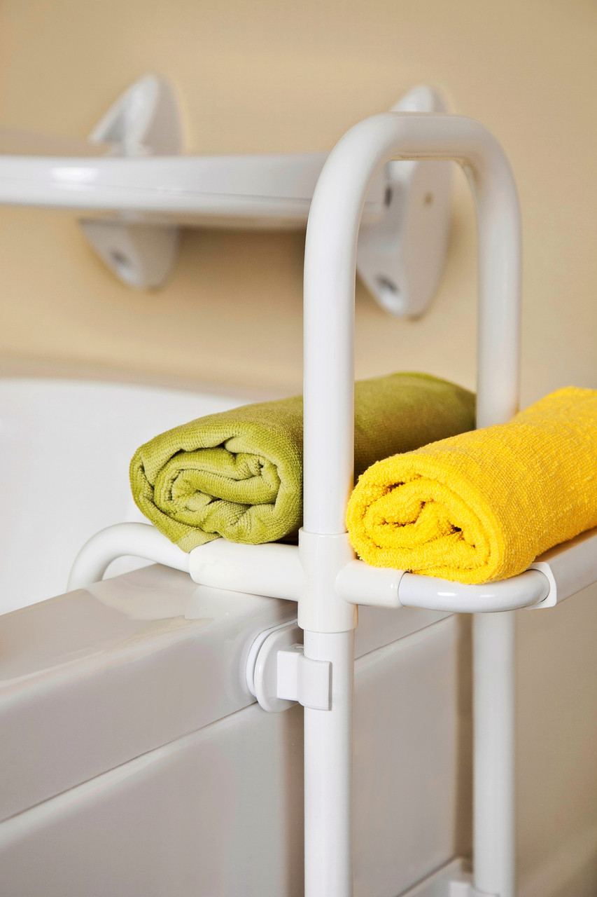 Поручень на бортик ванної, серія безпека, АБС пластик, алюміній, КВ 06