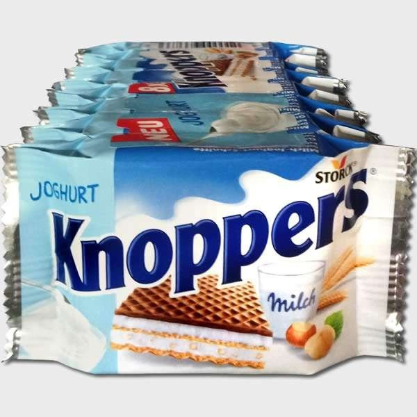 Вафлі Молочно-Горіхові Кноперс Сторк Knoppers Storck Milk Hazelnut Joghurt 8*25 г Німеччина, фото 1
