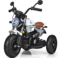 Детский мотоцикл трехколесный электромотоцикл Bambi M 3687AL-1 белый