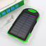 Сонячний повербанк 20000 mAh, з вбудованим ліхтариком, Зелений/Водонепроникний Power bank, фото 9