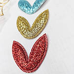 Патчі "Вушка" м'які глітерні,  35×30 мм, фото 2